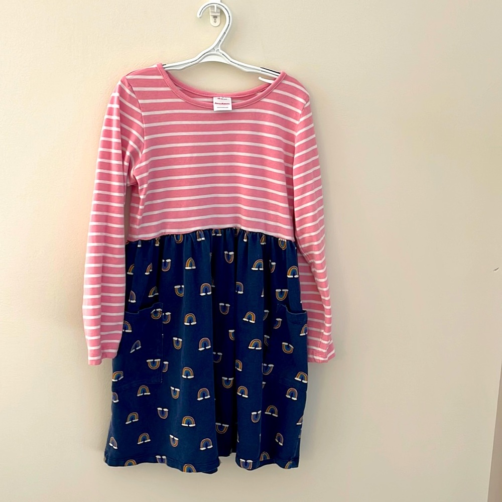 Hanna Andersson Mixie Playdress, rainbow, size 8